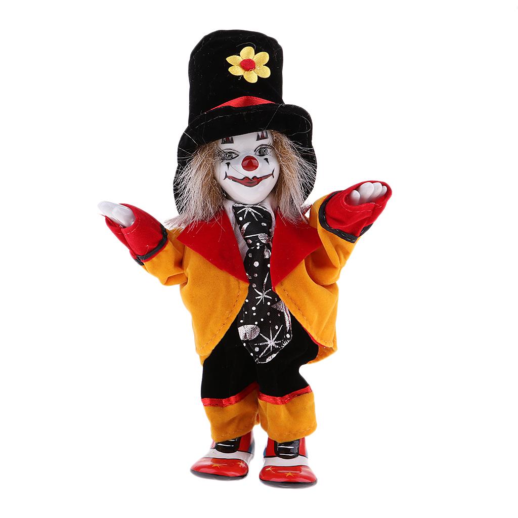 Vintage Collectible Clowns - Vintage Porcelain Clown Doll Articulated Ceramic