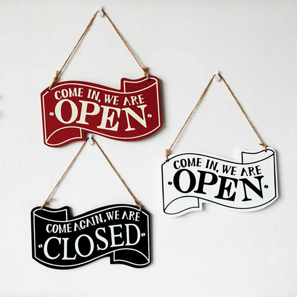 Vintage Collectible Plates - Double-sided Open/Closed License Plate Store Wall