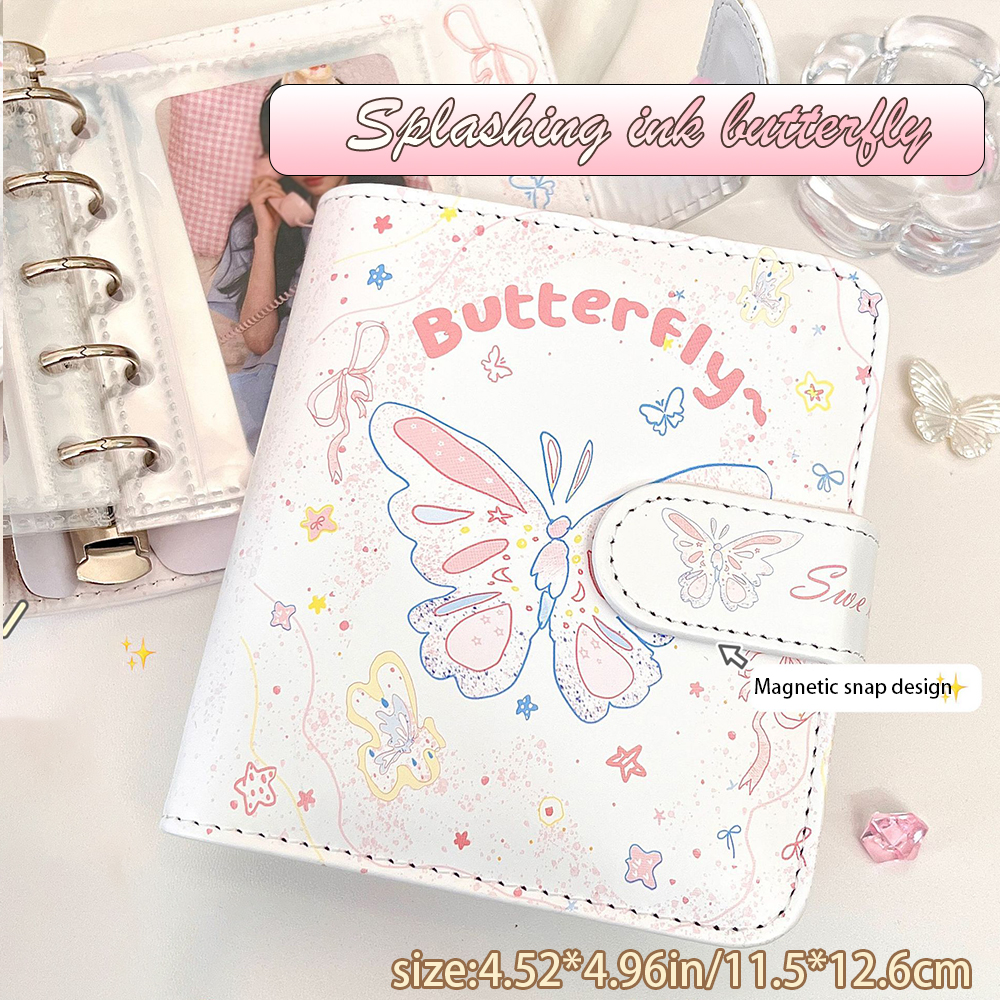 Polaroid Photo Album - Beautiful Butterfly Leather One Palace Grid