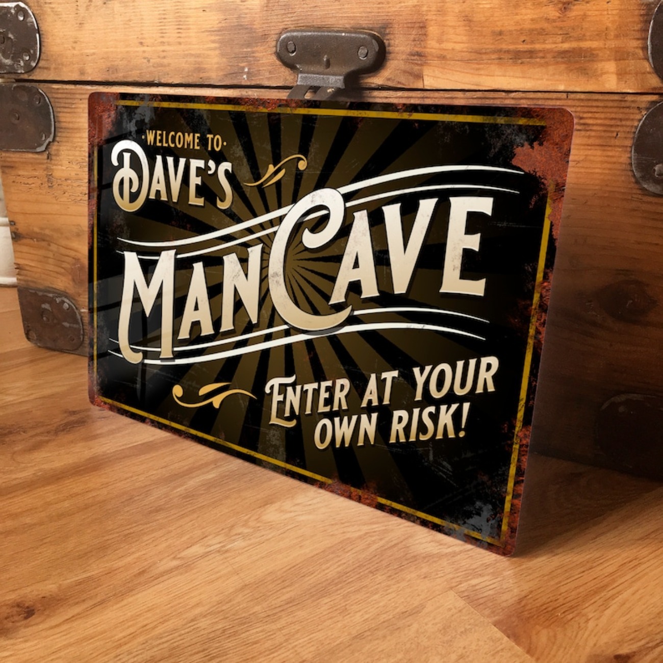 Vintage Collectible Plates - Custom Personalised Vintage Man Cave Metal