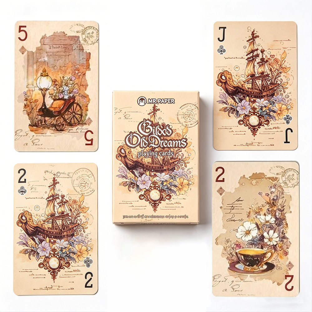 Vintage Collectible Board Games - 55Pcs Vintage Aesthetic Playing Cards Magic