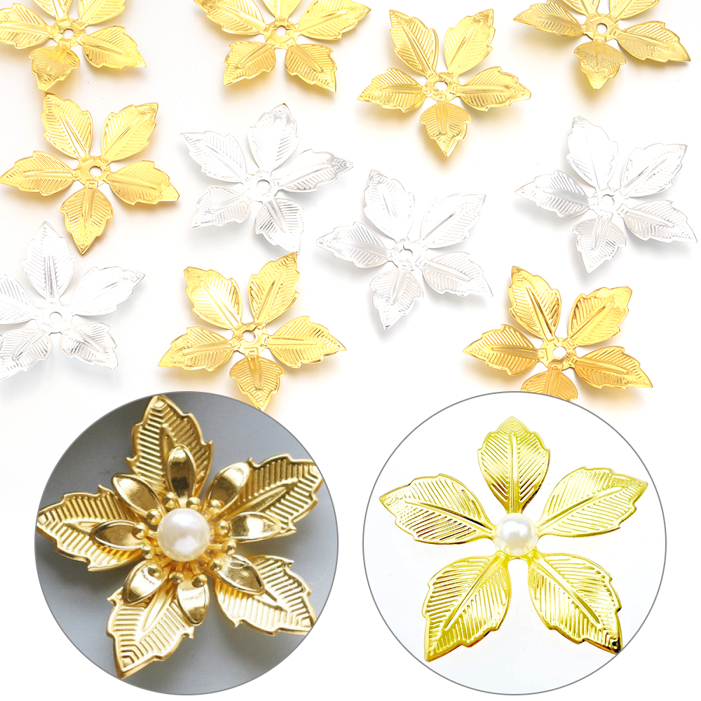 Vintage Items - 30pcs Vintage Gold Silver Colors Flowers