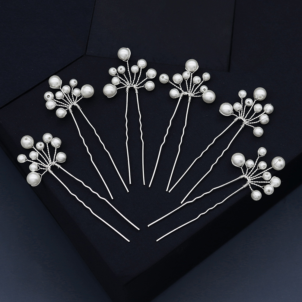 Vintage Items - Vintage Pearl Flower Hairpin Set Elegant