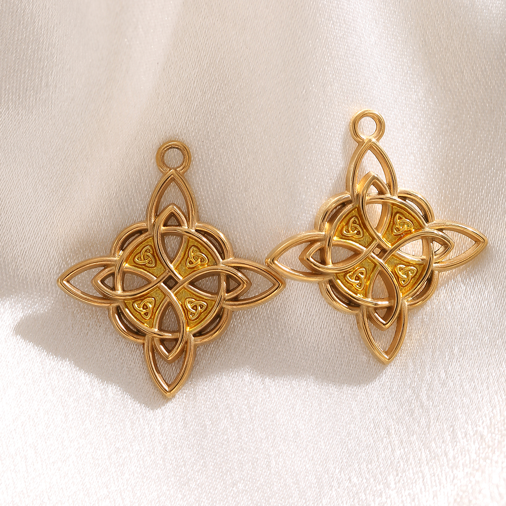 1-3PCS Gold Plated Celtic Knot - Vintage Necklace recension och pris