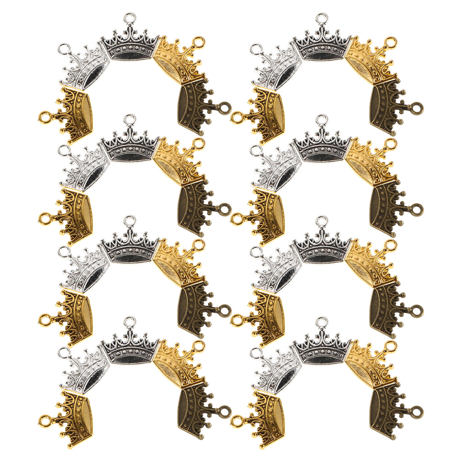 100Pcs Vintage Crown Pendants  - Vintage Necklace recension och pris