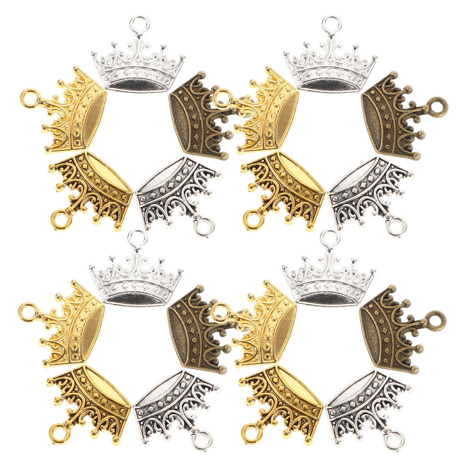 100Pcs Vintage Crown Pendants  - Vintage Necklace recension och pris
