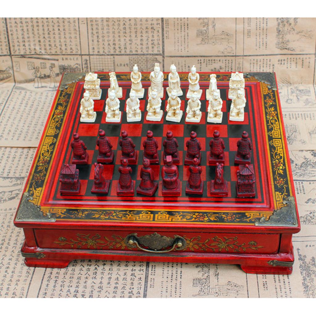 Chinese Chess Set Resin Antiqu - Vintage Collectible Board Games recension och pris