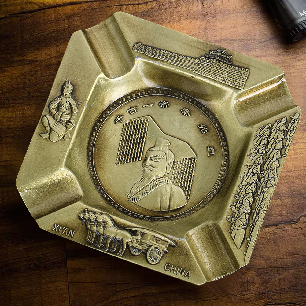 Vintage Brass Ashtray Retro Ch - Vintage Collectible Ashtrays recension och pris