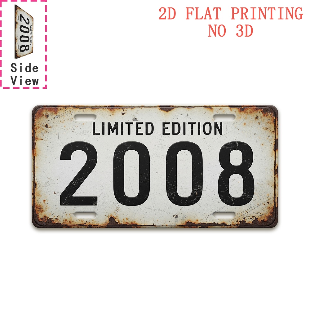 1pc Retro 2008 Aluminum Sign | - Vintage Collectible Plates recension och pris