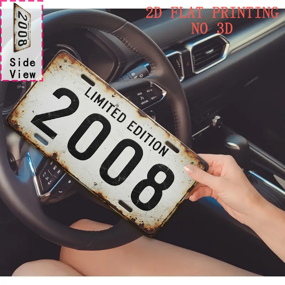 1pc Retro 2008 Aluminum Sign | - Vintage Collectible Plates recension och pris