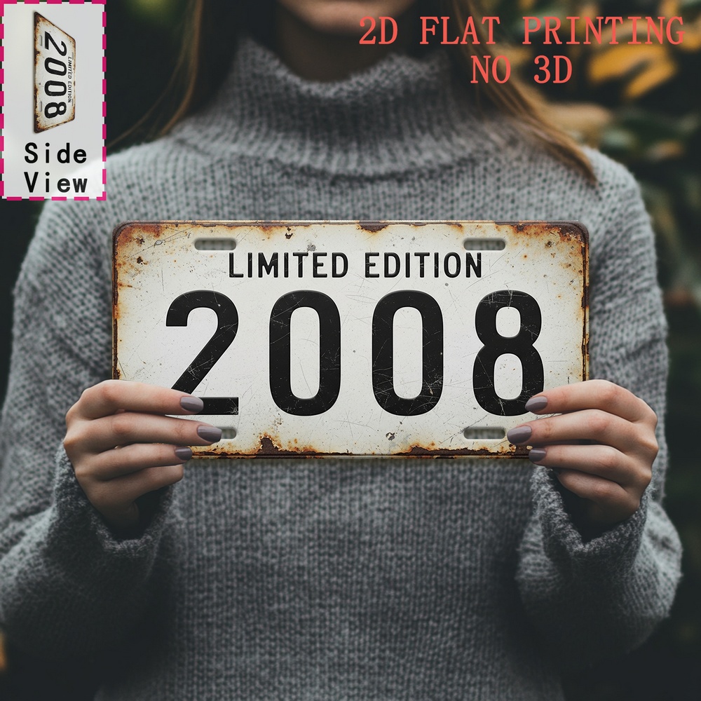1pc Retro 2008 Aluminum Sign | - Vintage Collectible Plates recension och pris