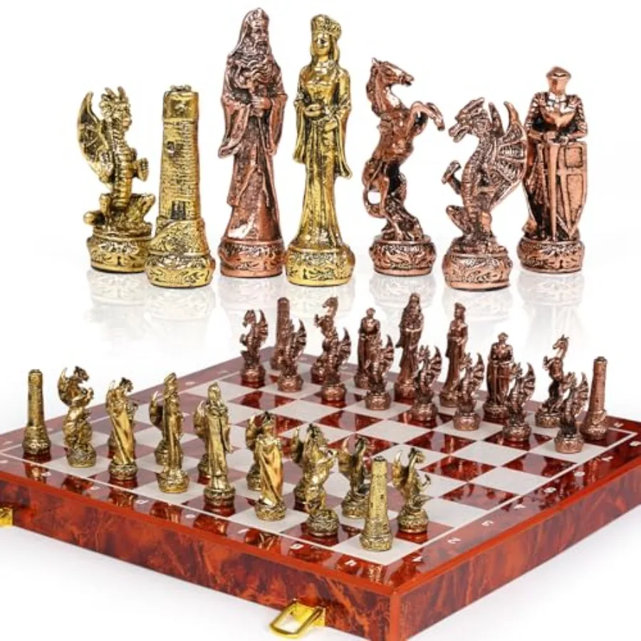 Vintage figurine metal chess s - Vintage Collectible Board Games recension och pris