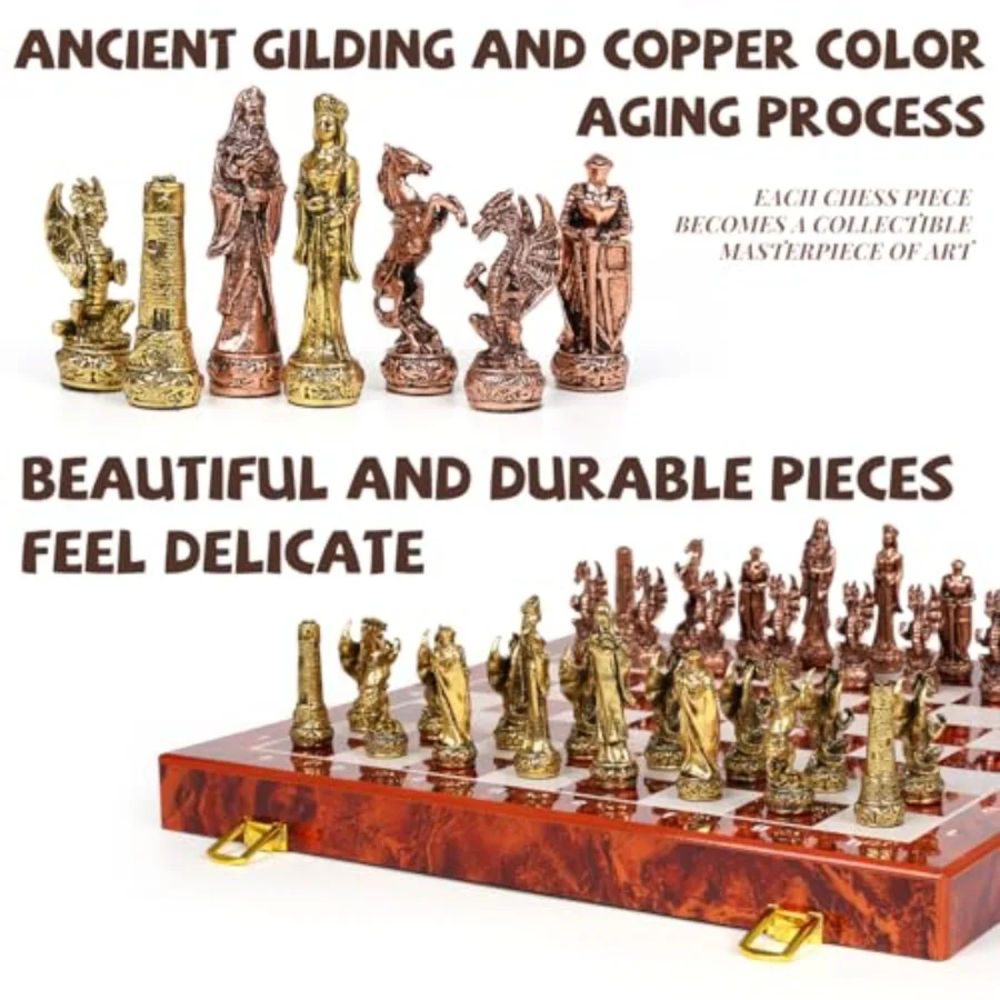 Vintage figurine metal chess s - Vintage Collectible Board Games recension och pris
