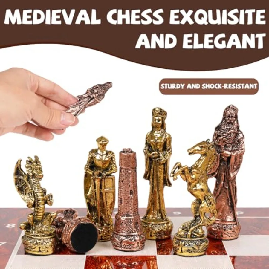 Vintage figurine metal chess s - Vintage Collectible Board Games recension och pris