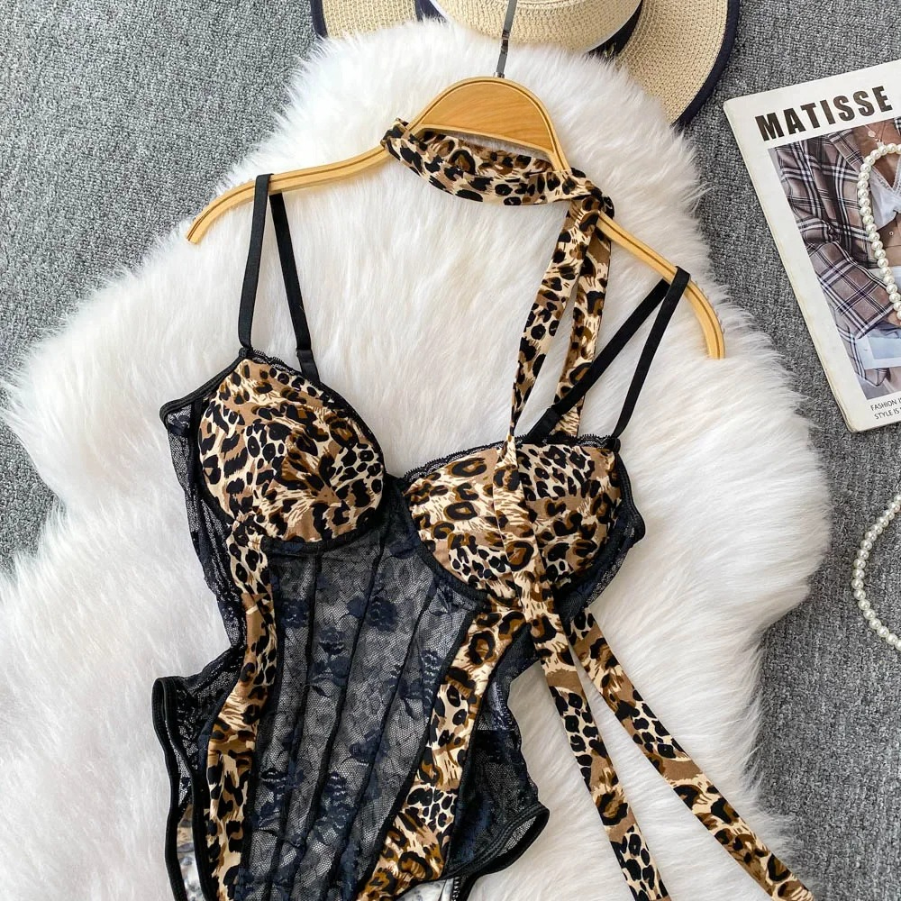 Women Hotsweet V-neck Leopard  - Vintage Necklace recension och pris