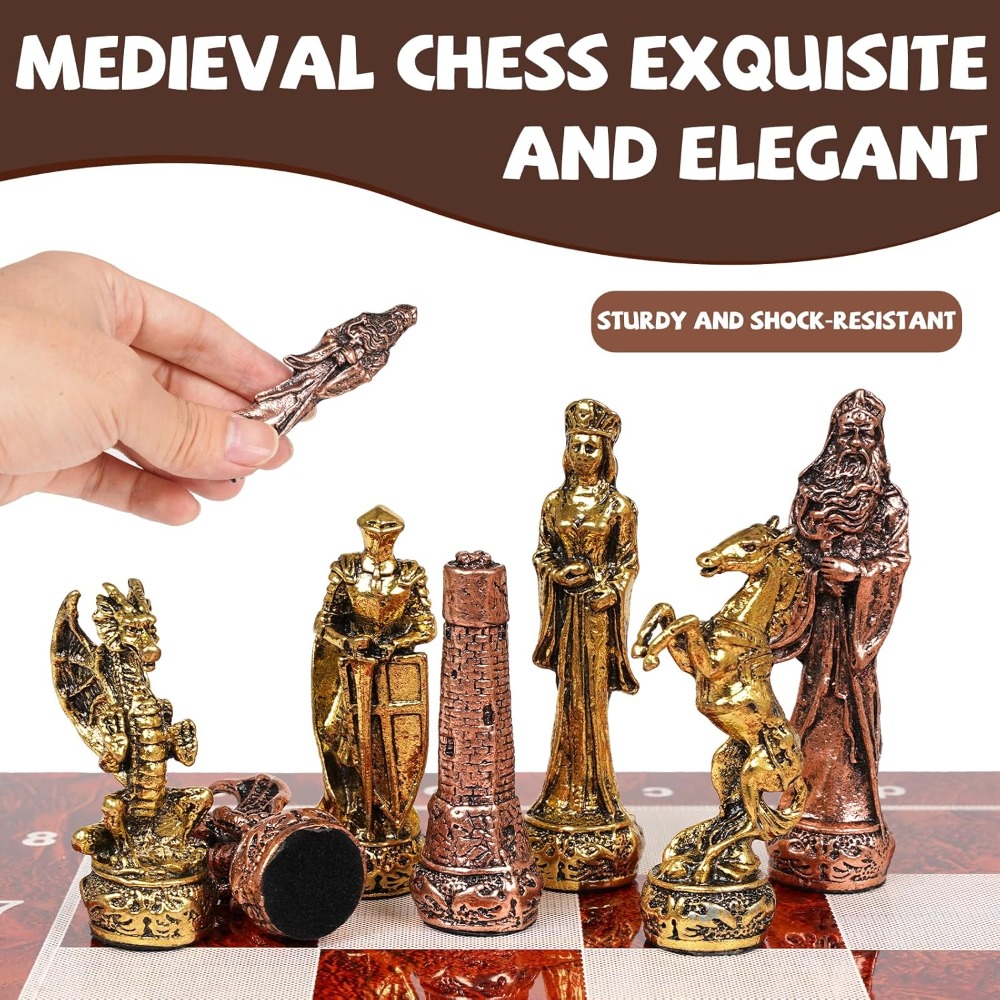 Vintage Metal Chess Set with 1 - Vintage Collectible Board Games recension och pris