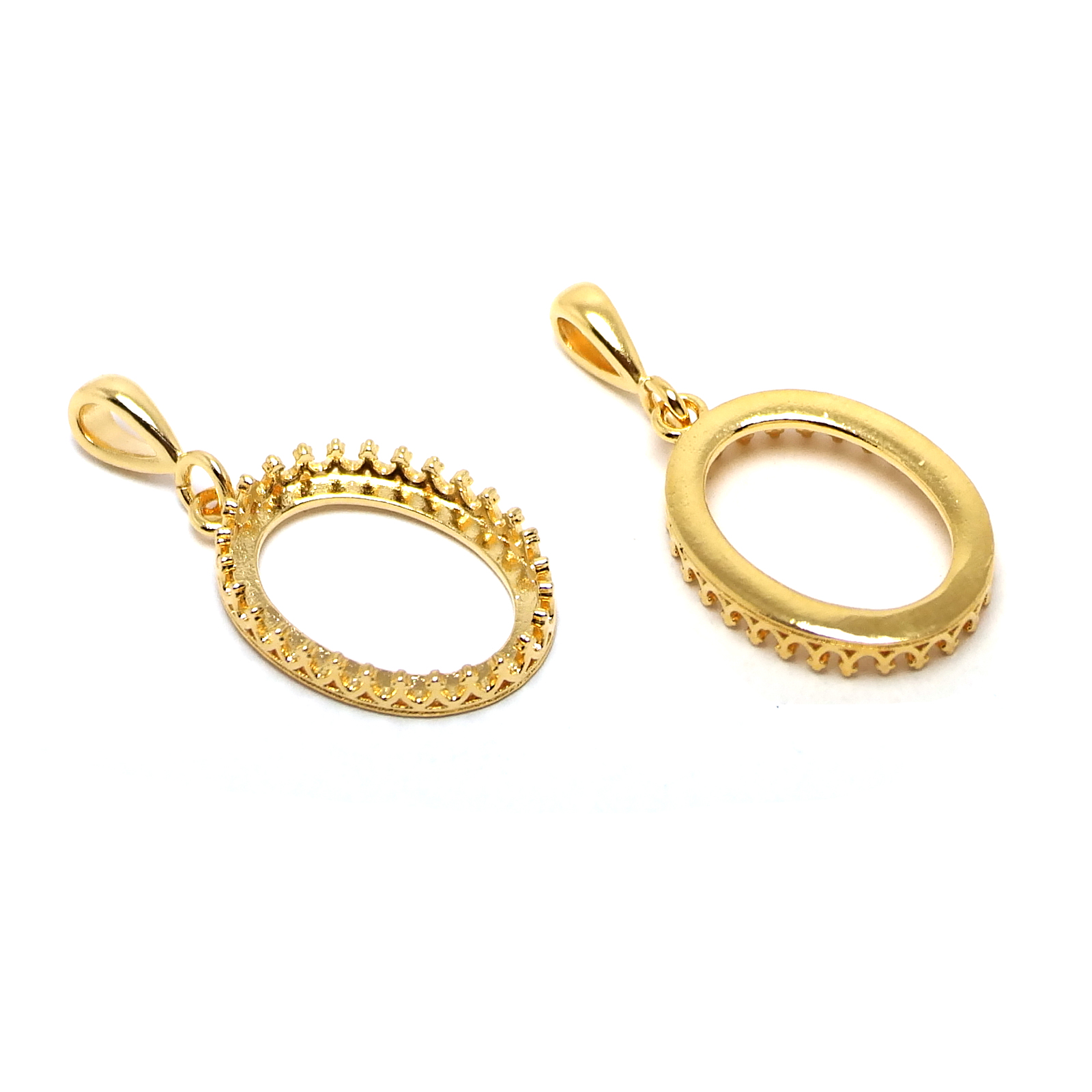 2pcs Crown Drop Necklace Charm - Vintage Items recension och pris