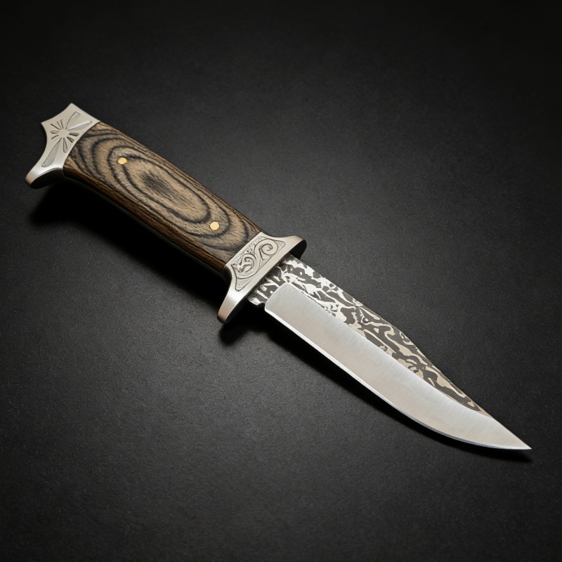 Vintage Engraved Straight Knif - Vintage Collectible Knife recension och pris