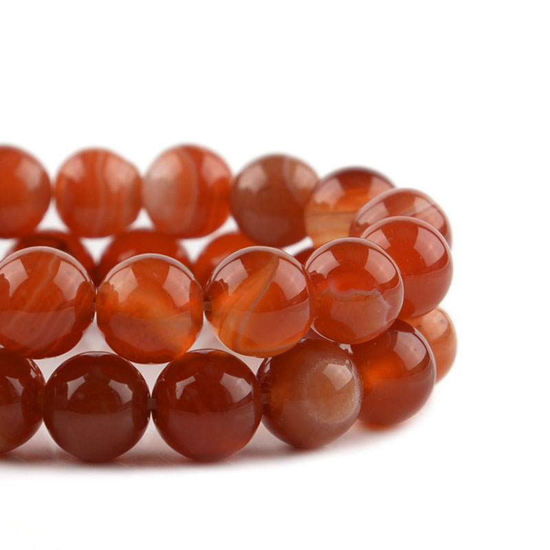 1 Strand Red Striped Agate Nat - Vintage Necklace recension och pris