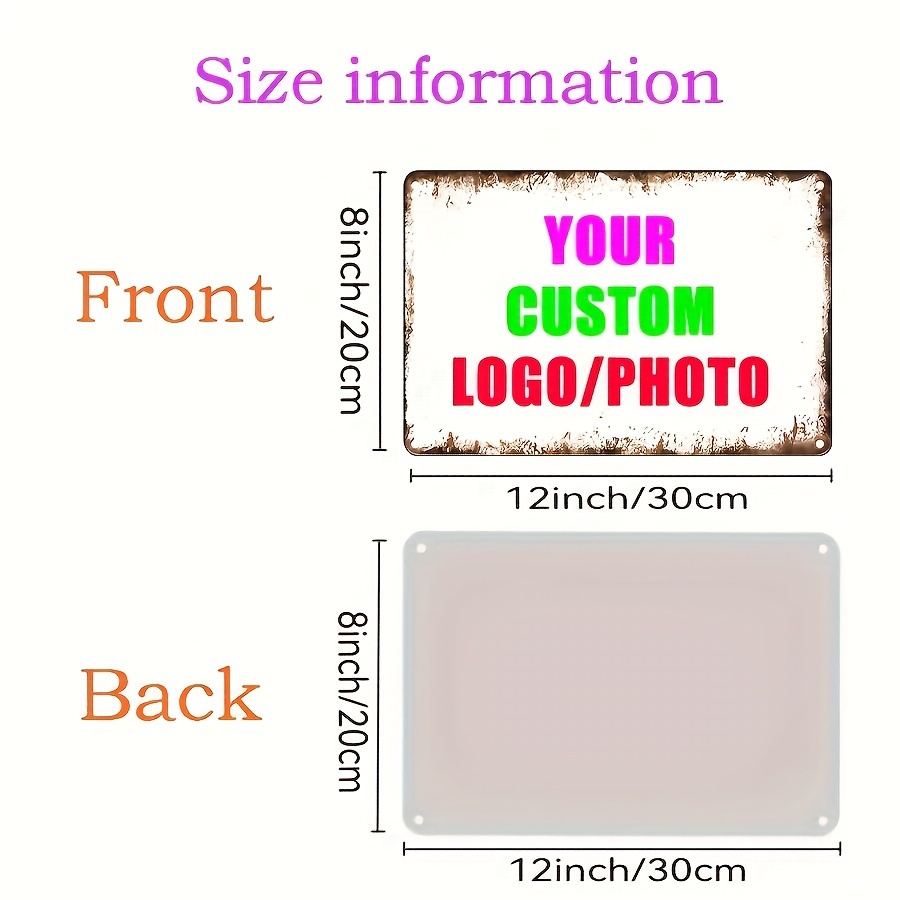 Custom Your Logo/Photo Metal T - Vintage Collectible Plates recension och pris