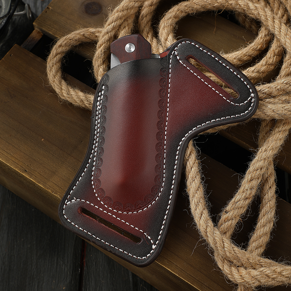 Vintage leather belt cover, ou - Vintage Collectible Knife recension och pris