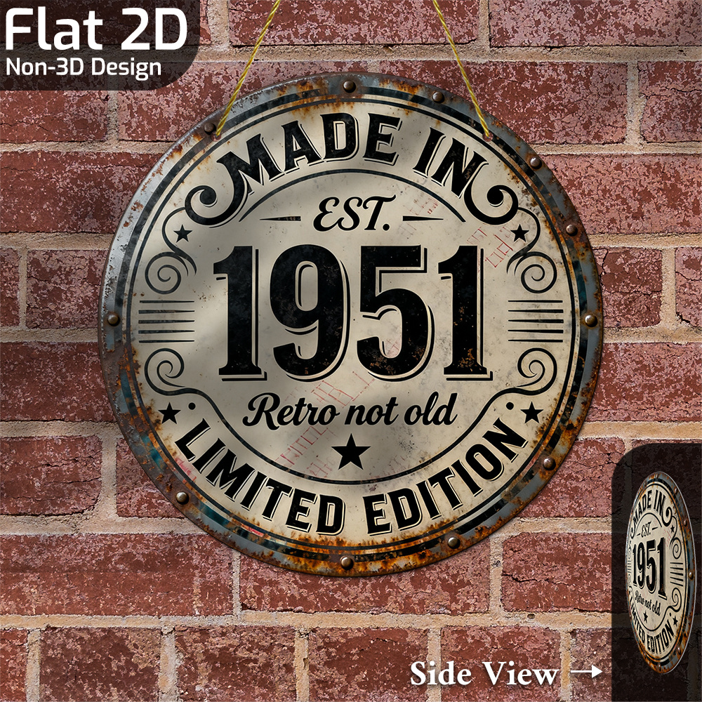 2D Flat, 1pc Vintage Metal Wal - Vintage Collectible Plates recension och pris