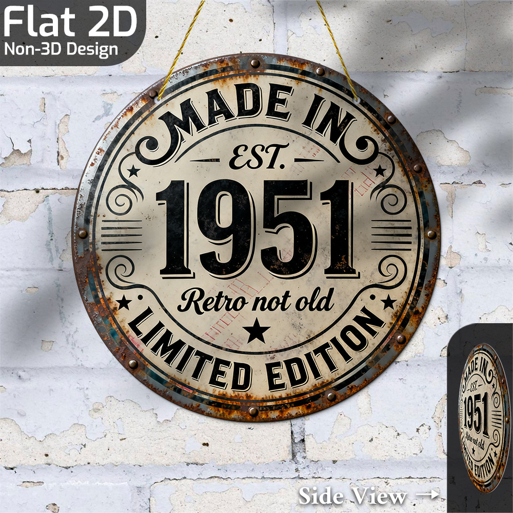 2D Flat, 1pc Vintage Metal Wal - Vintage Collectible Plates recension och pris