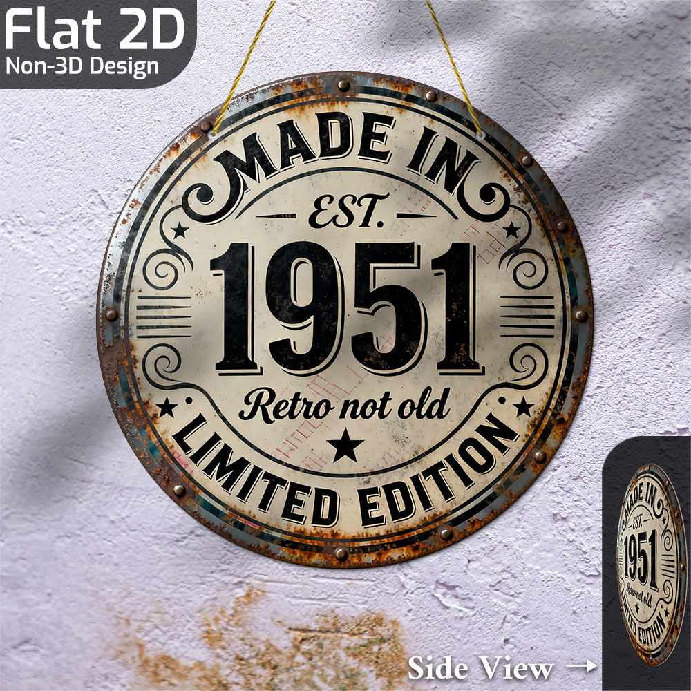 2D Flat, 1pc Vintage Metal Wal - Vintage Collectible Plates recension och pris