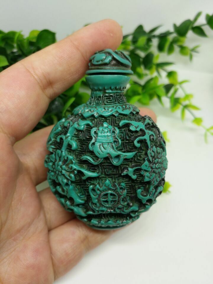 Mini Chinese Turquoise Twins F - Vintage Collectible Bottles recension och pris