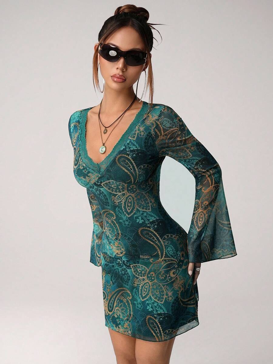 Boho Vintage Paisley Print Pur - Vintage Necklace recension och pris