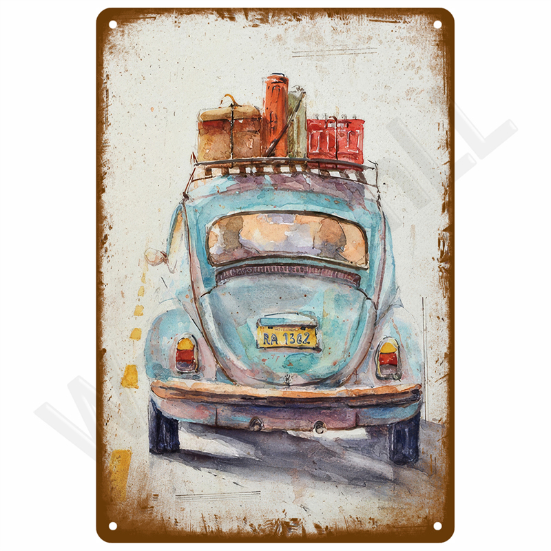 Vintage Metal Plate Tin Sign P - Vintage Collectible Plates recension och pris