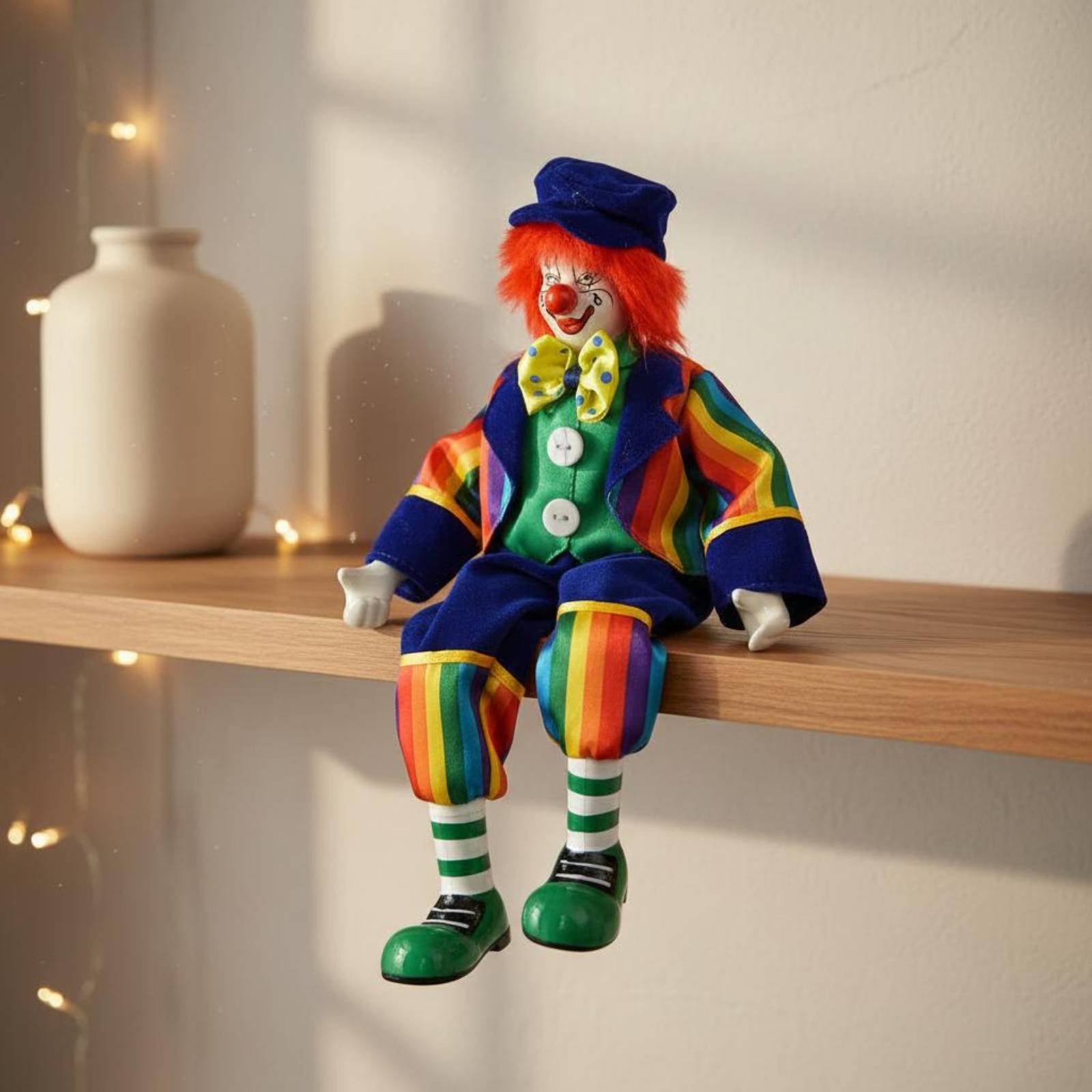 Dangling Leg Clown Doll Hand-P - Vintage Collectible Clowns recension och pris