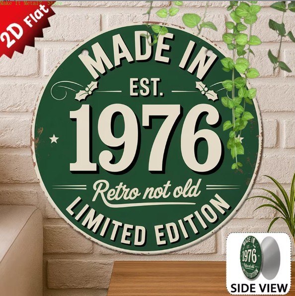 Made in 1976 Retro Not Old 2D  - Vintage Collectible Plates recension och pris
