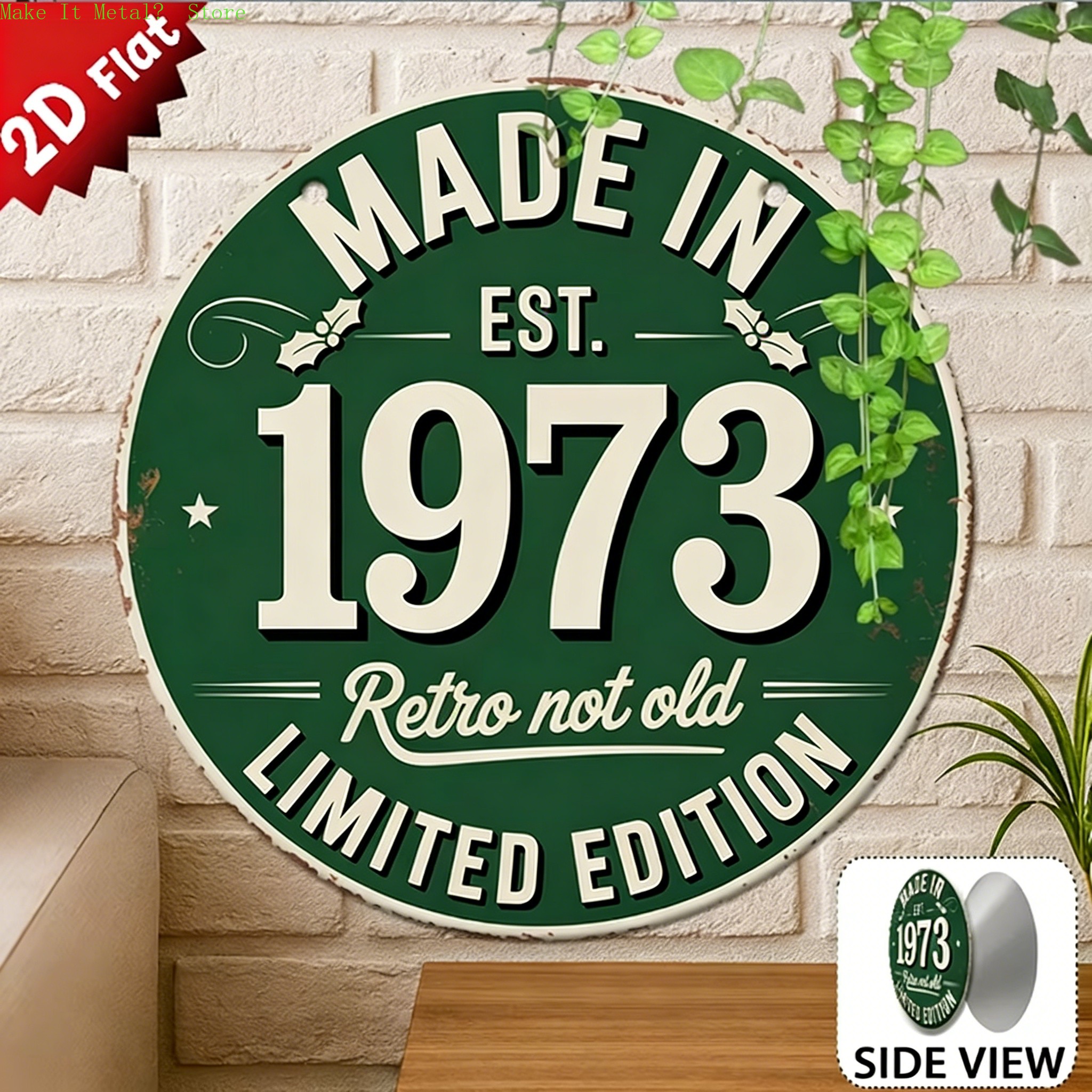 Made in 1976 Retro Not Old 2D  - Vintage Collectible Plates recension och pris